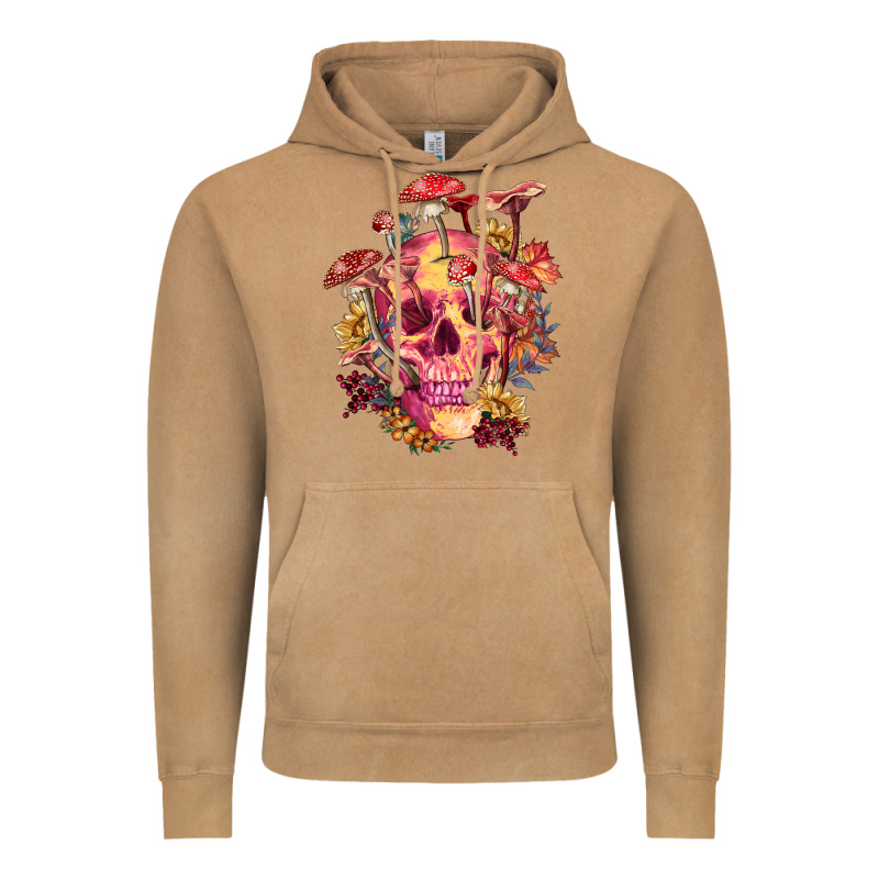 Floral Skeleton With Mushrooms Vintage Hoodie by RanaPortraitStore | Teevron