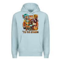 Blue Mist Tis The Season Fall Football Truck Premium Hoodie - BundleAndBundleShop