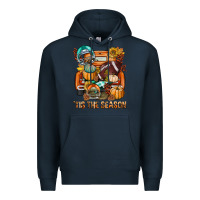 Navy Tis The Season Fall Football Truck Premium Hoodie - BundleAndBundleShop