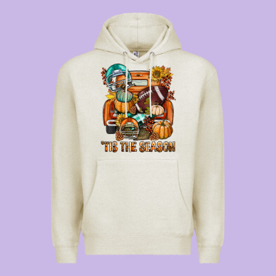 Tis The Season Fall Football Truck Premium Hoodie Designed By Bundleandbundleshop