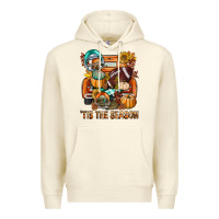 Sandshell Tis The Season Fall Football Truck Premium Hoodie - BundleAndBundleShop