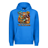 True Royal Tis The Season Fall Football Truck Premium Hoodie - BundleAndBundleShop