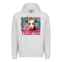 Dove Grey be my valentine with guarnsey Premium Hoodie - AdoDesignShop