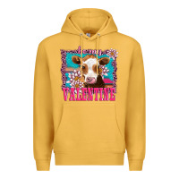 Mustard be my valentine with guarnsey Premium Hoodie - AdoDesignShop