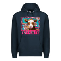 Navy be my valentine with guarnsey Premium Hoodie - AdoDesignShop