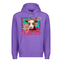 Purple be my valentine with guarnsey Premium Hoodie - AdoDesignShop