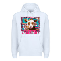 White be my valentine with guarnsey Premium Hoodie - AdoDesignShop