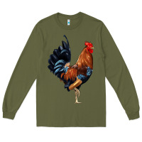 Army Green cockerel Long Sleeve Tee - JahusDesignShop