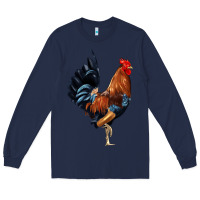 Navy cockerel Long Sleeve Tee - JahusDesignShop