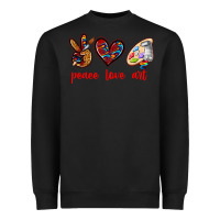 Black peace love art Heavyweight Sweatshirt - texasbilliewilder
