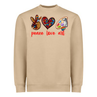Mushroom peace love art Heavyweight Sweatshirt - texasbilliewilder