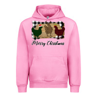 Fuchsia Pink Merry Christmas Chickens Urban Hoodie - Bettercallsaul