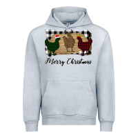 Heather Grey Merry Christmas Chickens Urban Hoodie - Bettercallsaul