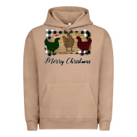 Pigment Burro Merry Christmas Chickens Urban Hoodie - Bettercallsaul