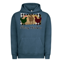 Pigment Midnight Navy Merry Christmas Chickens Urban Hoodie - Bettercallsaul