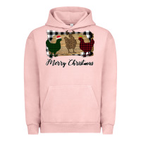 Pigment Salmon Merry Christmas Chickens Urban Hoodie - Bettercallsaul