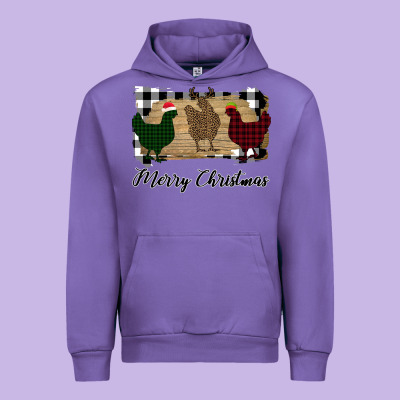 Merry Christmas Chickens Urban Hoodie Designed By Bettercallsaul