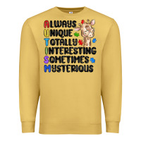 Antique Gold always unique autism Premium Sweatshirt - MaliasSmallBusiness