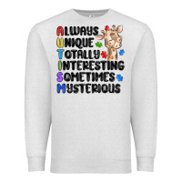 Oatmeal Heather always unique autism Premium Sweatshirt - MaliasSmallBusiness