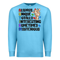 Ocean Blue always unique autism Premium Sweatshirt - MaliasSmallBusiness