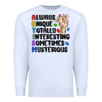 White always unique autism Premium Sweatshirt - MaliasSmallBusiness