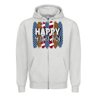 Dove Grey happy 4th of july brushstrokes Zipper Hoodie - BundleAndBundleShop
