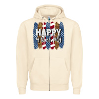Sandshell happy 4th of july brushstrokes Zipper Hoodie - BundleAndBundleShop
