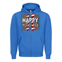 True Royal happy 4th of july brushstrokes Zipper Hoodie - BundleAndBundleShop