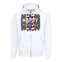 Happy 4th Of July Brushstrokes Zipper Hoodie | Teevron