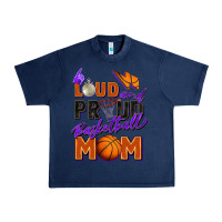 Navy loud and proud basketball mom Urban Heavy Tee - Zillion Design Studio