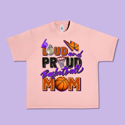 Loud And Proud Basketball Mom Urban Heavy Tee Designed By Zillion Design Studio