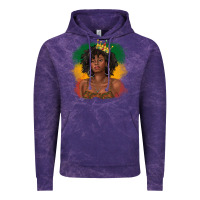 Cloud Purple black queen with juneteenth flag Vintage Hoodie - texasbilliewilder