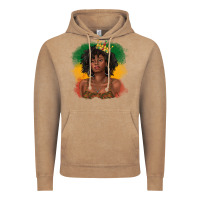 Vintage Coffee black queen with juneteenth flag Vintage Hoodie - texasbilliewilder