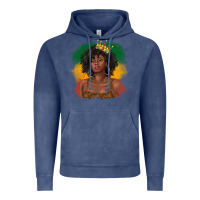Vintage Denim black queen with juneteenth flag Vintage Hoodie - texasbilliewilder