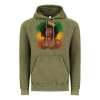 Vintage Olive black queen with juneteenth flag Vintage Hoodie - texasbilliewilder