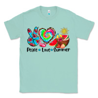 Seafoam peace love  summer Classic Tee - AdoDesignShop