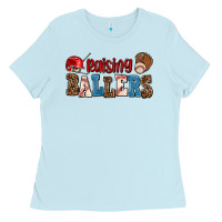 Baby Blue raising ballers Ladies Tee - AdoDesignShop