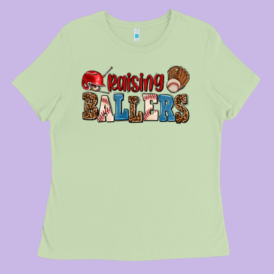 Raising Ballers Ladies Tee Designed By Adodesignshop