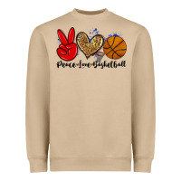 Mushroom peace love basketball Heavyweight Sweatshirt - Zillion Design Studio