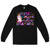 Black cute smart and a little bit dramatic Long Sleeve Tee - JahusDesignShop