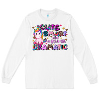 White cute smart and a little bit dramatic Long Sleeve Tee - JahusDesignShop