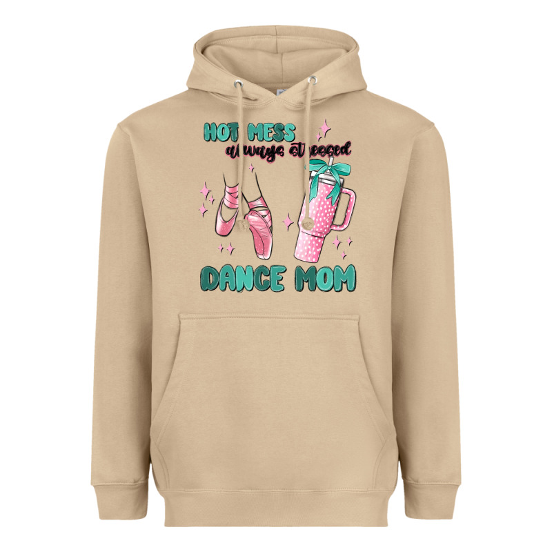 Mess Always Stressed Dance Mom Heavyweight Hoodie by MaliasSmallBusiness | Teevron