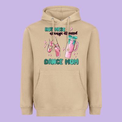 Mess Always Stressed Dance Mom Heavyweight Hoodie Designed By Maliassmallbusiness