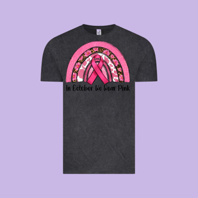 In October We Wear Pink Vintage Tee Designed By Ranaportraitstore