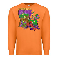Carrot mardi gras louisiana map Premium Sweatshirt - MaliasSmallBusiness
