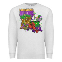 Oatmeal Heather mardi gras louisiana map Premium Sweatshirt - MaliasSmallBusiness