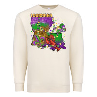 Sandshell mardi gras louisiana map Premium Sweatshirt - MaliasSmallBusiness