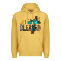 Antique Gold I Am Blessed Cross Premium Hoodie - BundleAndBundleShop