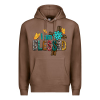 Chestnut I Am Blessed Cross Premium Hoodie - BundleAndBundleShop