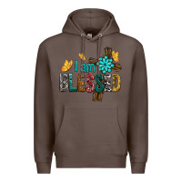 Coffee I Am Blessed Cross Premium Hoodie - BundleAndBundleShop